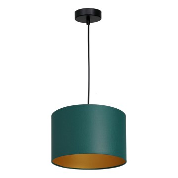 Loftlampe på kabel ARDEN 1xE27/60W/230V Ø 25 cm grøn/guld