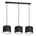 Loftlampe på kabel ARDEN 3xE27/60W/230V sort/hvid
