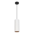 Loftlampe på kabel AVALO 1xE27/60W/230V hvid/kobber