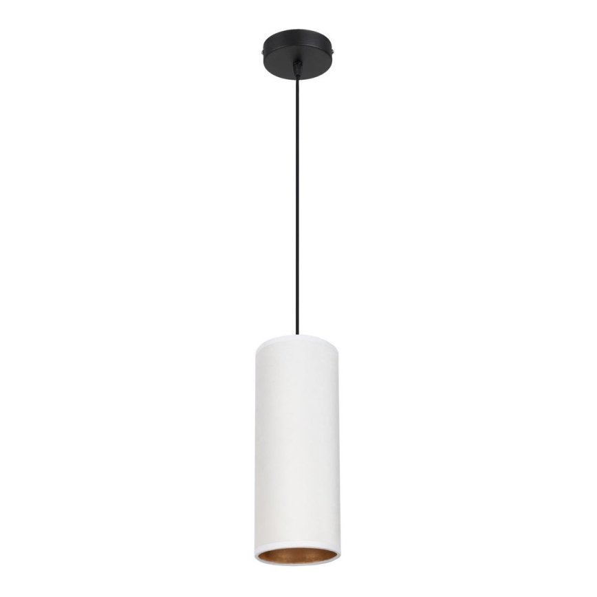 Loftlampe på kabel AVALO 1xE27/60W/230V hvid/kobber