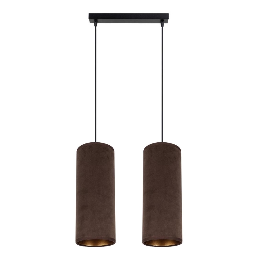Loftlampe på kabel AVALO 2xE27/60W/230V brun/kobber