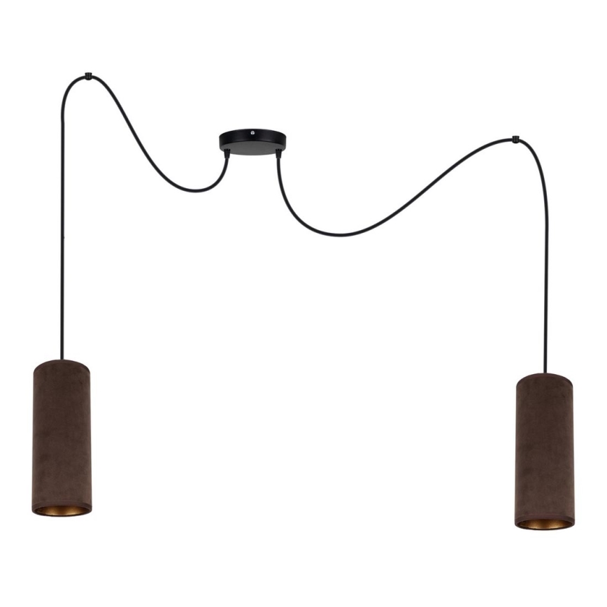 Loftlampe på kabel AVALO 2xE27/60W/230V edderkop brun/kobber