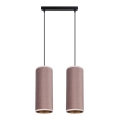 Loftlampe på kabel AVALO 2xE27/60W/230V lyserød/kobber