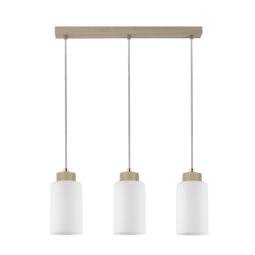 Loftlampe på kabel BOSCO 3xE27/60W/230V bøg