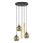 Loftlampe på kabel CALYPSO 2xGU10/60W/230V + 3xE27/60W sort/guld