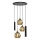 Loftlampe på kabel CALYPSO 2xGU10/60W/230V + 3xE27/60W sort/guld