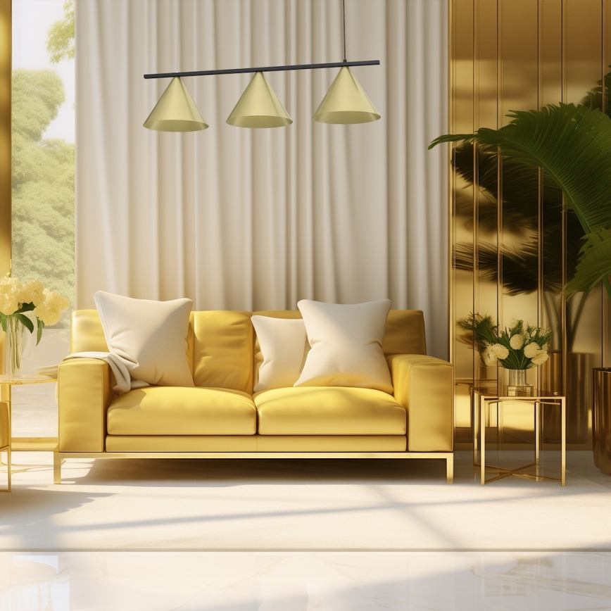 Loftlampe på kabel CAPITAL 3xGX53/15W/230V guld