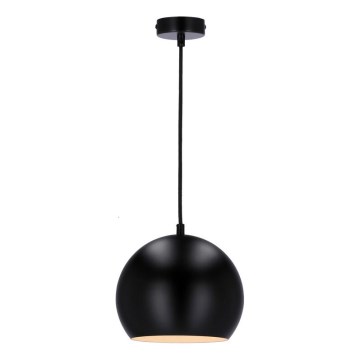 Loftlampe på kabel FLEN 1xE27/40W/230V Ø 20 cm sort