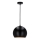 Loftlampe på kabel FLEN 1xE27/40W/230V Ø 20 cm sort