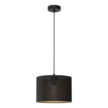Loftlampe på kabel LOFT SHADE 1xE27/60W/230V Ø 25 cm sort/guld