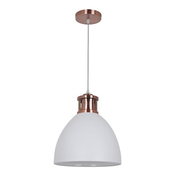 Loftlampe på kabel METAL 1xE27/15W/230V kobber/hvid