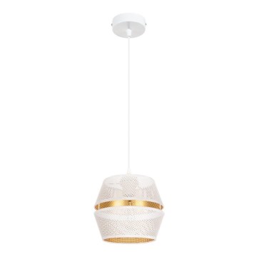 Loftlampe på kabel PARIS 1xE27/60W/230V hvid/guld