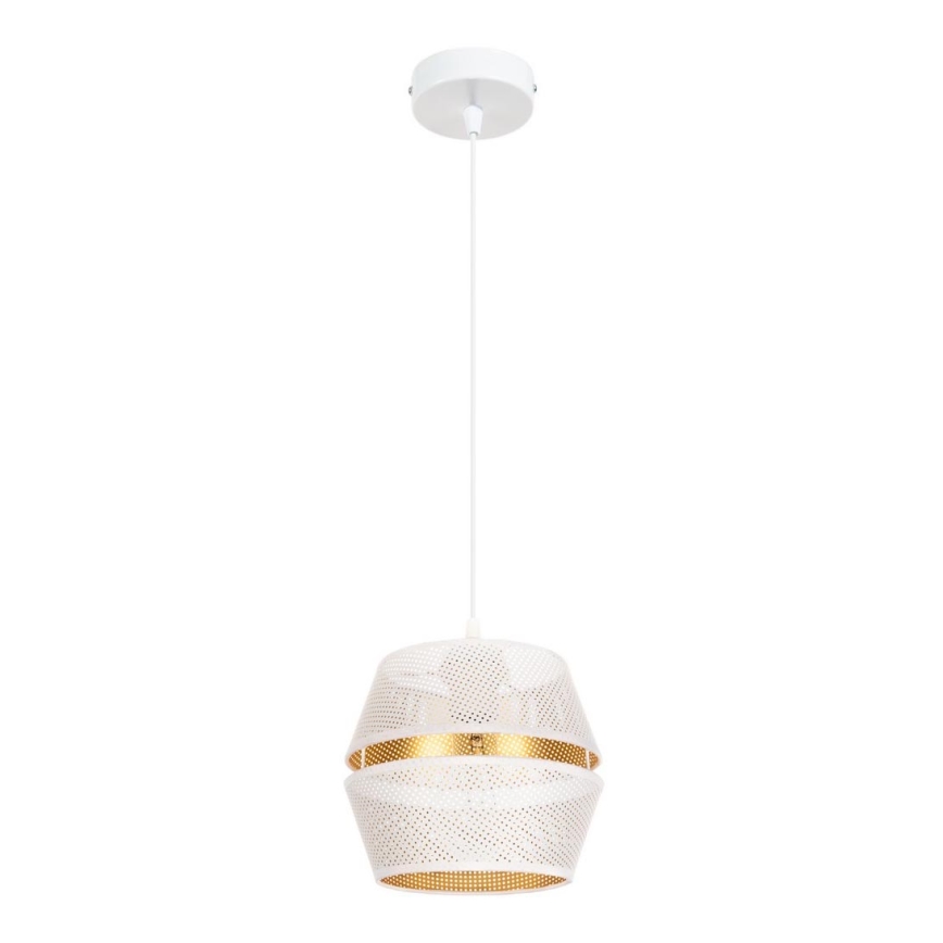 Loftlampe på kabel PARIS 1xE27/60W/230V hvid/guld