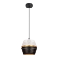 Loftlampe på kabel PARIS 1xE27/60W/230V hvid/sort/guld