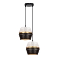 Loftlampe på kabel PARIS 2xE27/60W/230V hvid/sort/guld