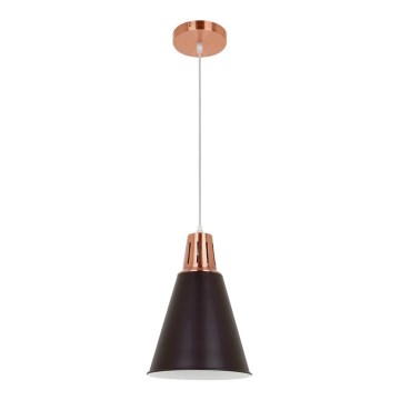 Loftlampe på kabel SHADE 1xE27/15W/230V kobber/sort