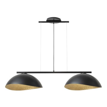 Loftlampe på kabel SOLAR 2xE27/60W/230V sort