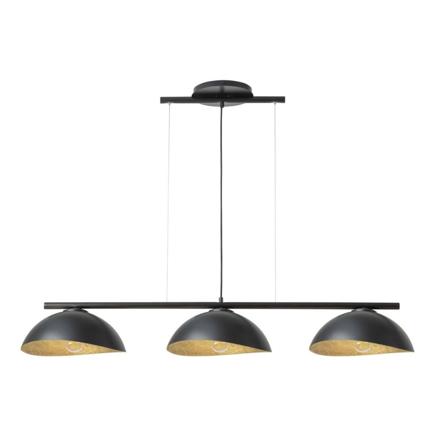 Loftlampe på kabel SOLAR 3xE27/60W/230V sort