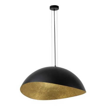 Loftlampe på kabel SOLARIS 1xE27/60W/230V Ø 48 cm sort/guld