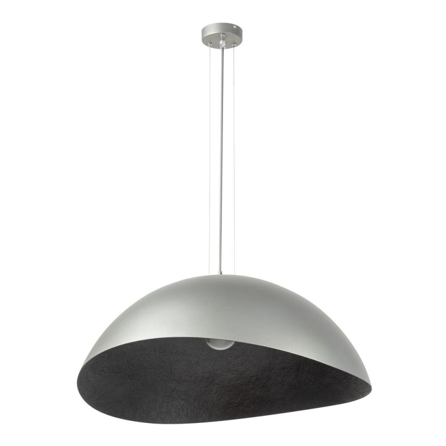 Loftlampe på kabel SOLARIS 1xE27/60W/230V Ø 48 cm sølv/sort