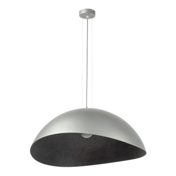 Loftlampe på kabel SOLARIS 1xE27/60W/230V Ø 89 cm sølv/sort