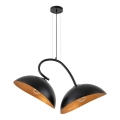 Loftlampe på kabel SPACE 2xE27/60W/230V sort/kobber