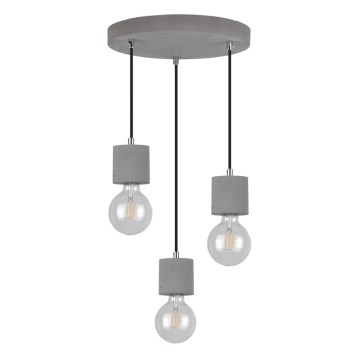 Loftlampe på kabel STRONG 3xE27/60W/230V beton