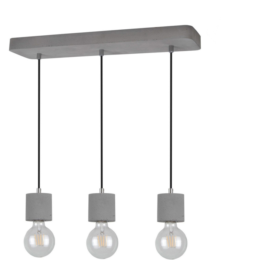 Loftlampe på kabel STRONG 3xE27/60W/230V beton