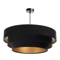 Loftlampe på kabel TRINITI 1xE27/60W/230V sort/guld