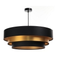 Loftlampe på kabel TRINITI 1xE27/60W/230V sort/guld