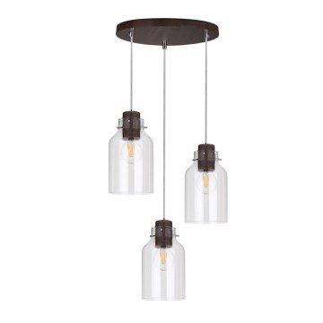 Loftlampe på ledning ALESSANDRO 3xE27/60W/230V bøg