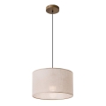 Loftlampe på ledning ANTONIO 1xE27/60W/230V bøg
