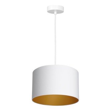 Loftlampe på ledning ARDEN 1xE27/60W/230V Ø 25 cm hvid/guld