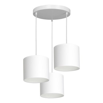 Loftlampe på ledning ARDEN 3xE27/60W/230V hvid