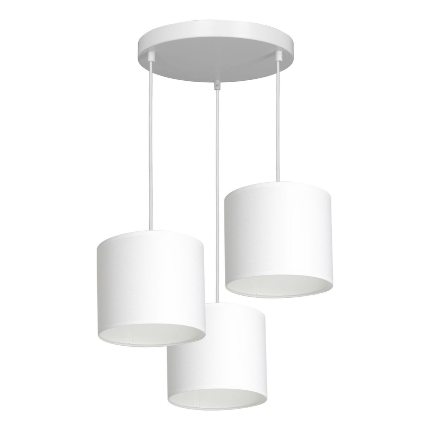 Loftlampe på ledning ARDEN 3xE27/60W/230V hvid