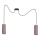 Loftlampe på ledning AVALO 2xE27/60W/230V edderkop lyserød/kobber