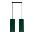 Loftlampe på ledning AVALO 2xE27/60W/230V grøn/kobber