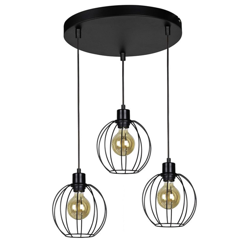 Loftlampe på ledning BERIS 3xE27/60W/230V