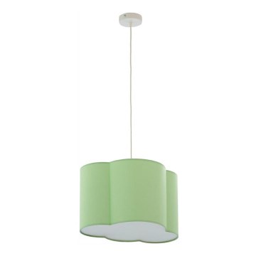 Loftlampe på ledning CLOUD 1xE27/25W/230V grøn