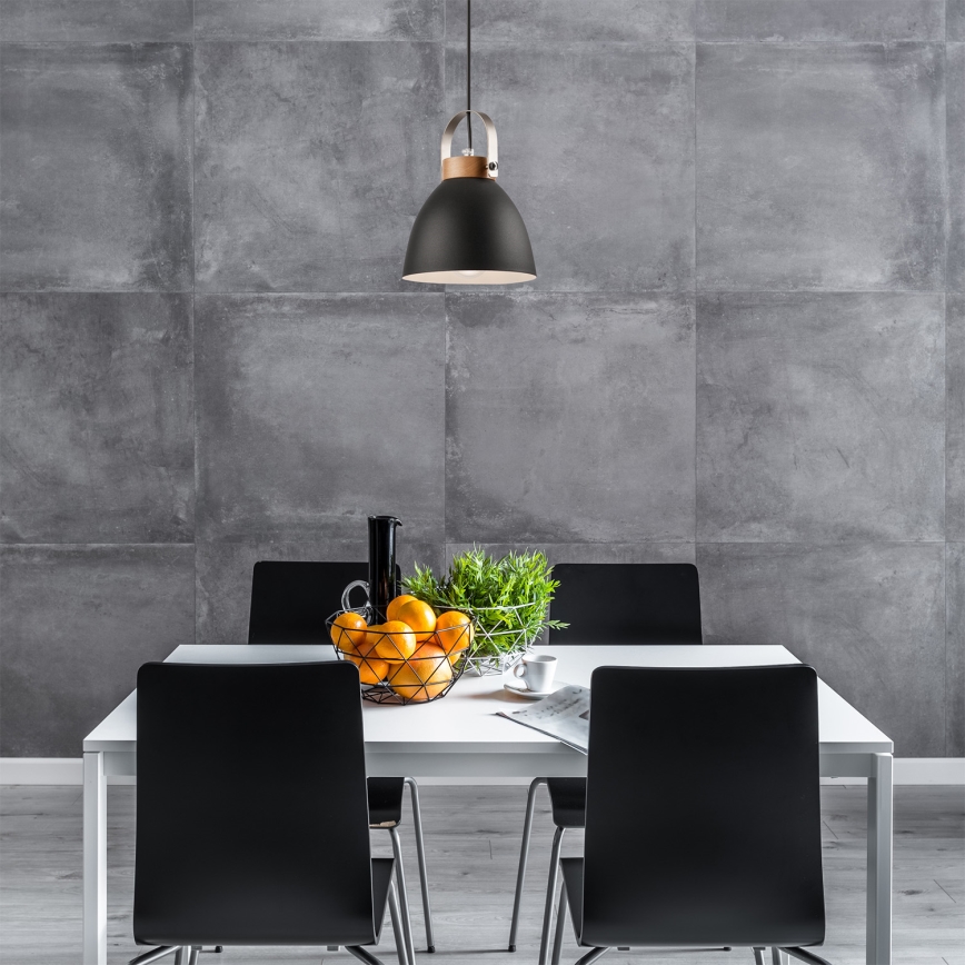 Loftlampe på ledning DANIELLE 1xE27/60W/230V bøg