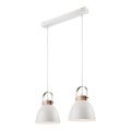 Loftlampe på ledning DANIELLE 2xE27/60W/230V bøg