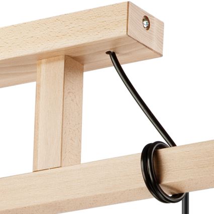 Loftlampe på ledning LEON 3xE27/60W/230V bøg