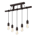 Loftlampe på ledning LEON 5xE27/60W/230V bøg
