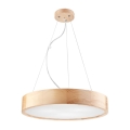 Loftlampe på ledning NATURAL 3xE27/60W/230V Ø 47 cm fyrretræ
