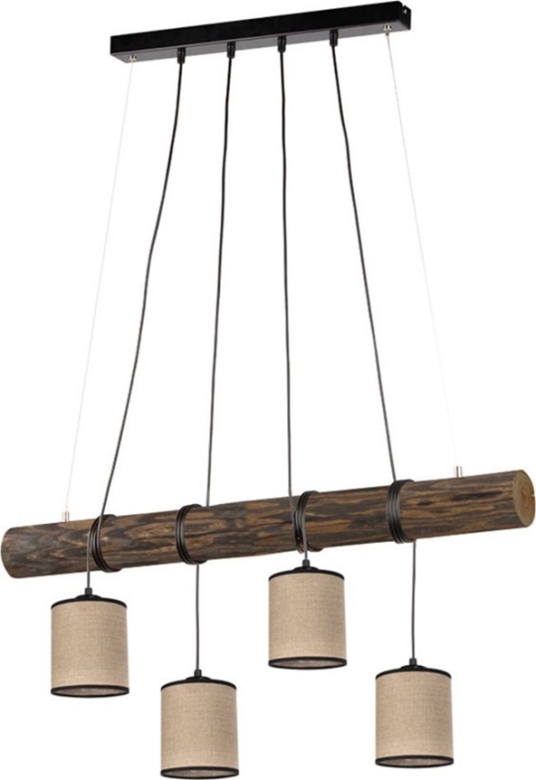 Loftlampe på ledning NEGRO 4xE27/25W/230V fyrretræ