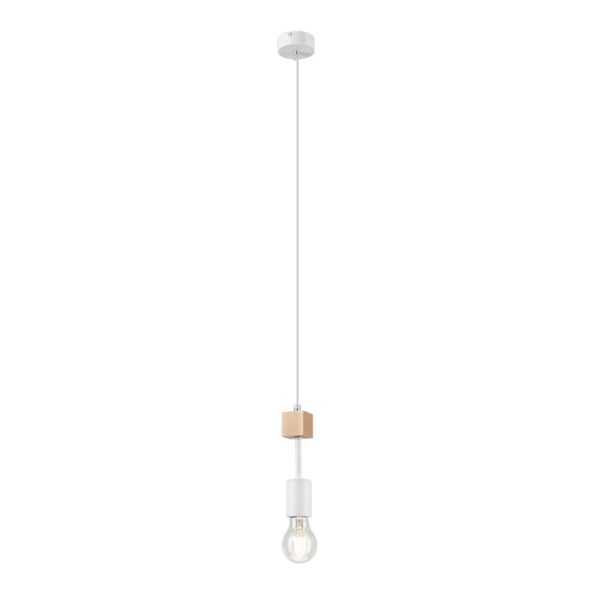 Loftlampe på ledning ORAZIO 1xE27/60W/230V bøg