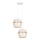 Loftlampe på ledning PARIS 2xE27/60W/230V hvid/guld