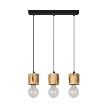 Loftlampe på ledning PINO 3xE27/60W/230V fyrretræ
