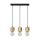 Loftlampe på ledning PINO 3xE27/60W/230V fyrretræ