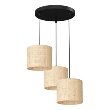 Loftlampe på ledning RATTAN 3xE27/60W/230V rattan